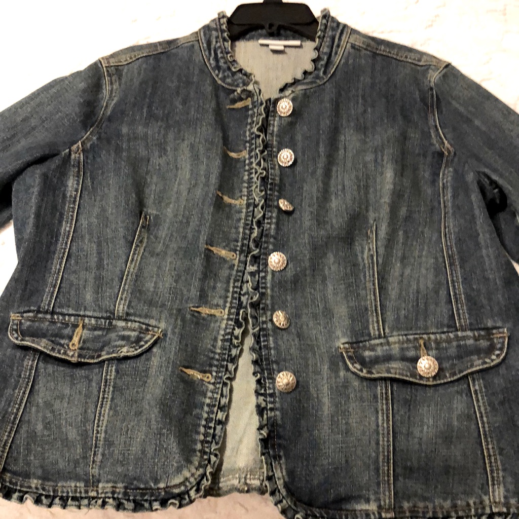 Button Down Denim Jacket.